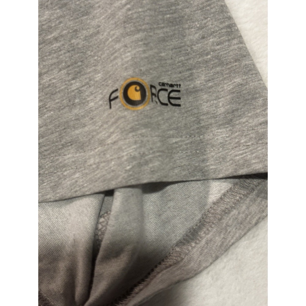 Carhartt Polo Shirt Men's Force Original Fit Large Short Sleeve Pocket Gray - Picture 4 of 10